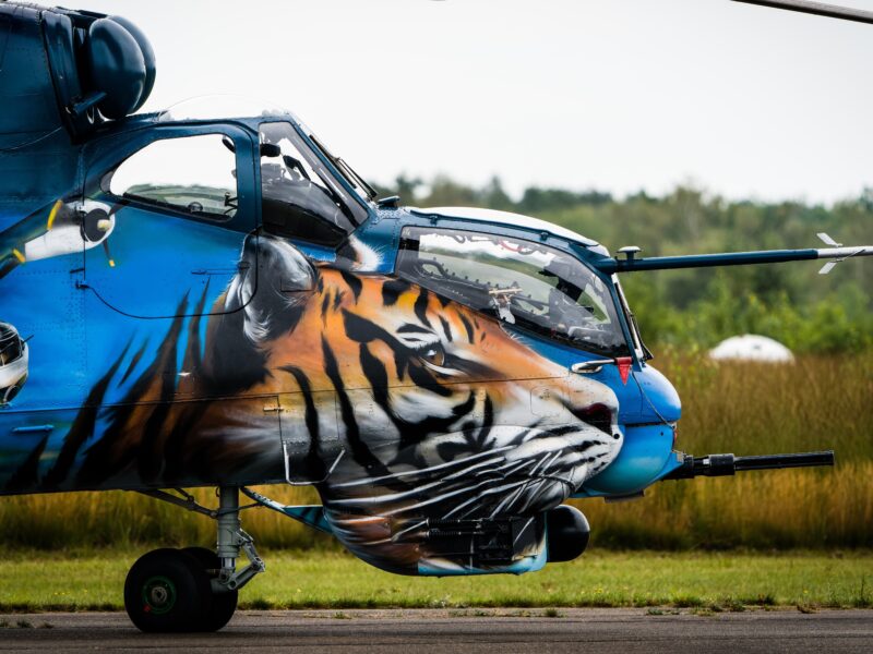 Обои Hellicopter, tiger camouflage, Czech Army на рабочий стол.