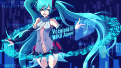 Обои miku append, ноты, hatsune miku, vocaloid, вокалоид, Арт, девушка