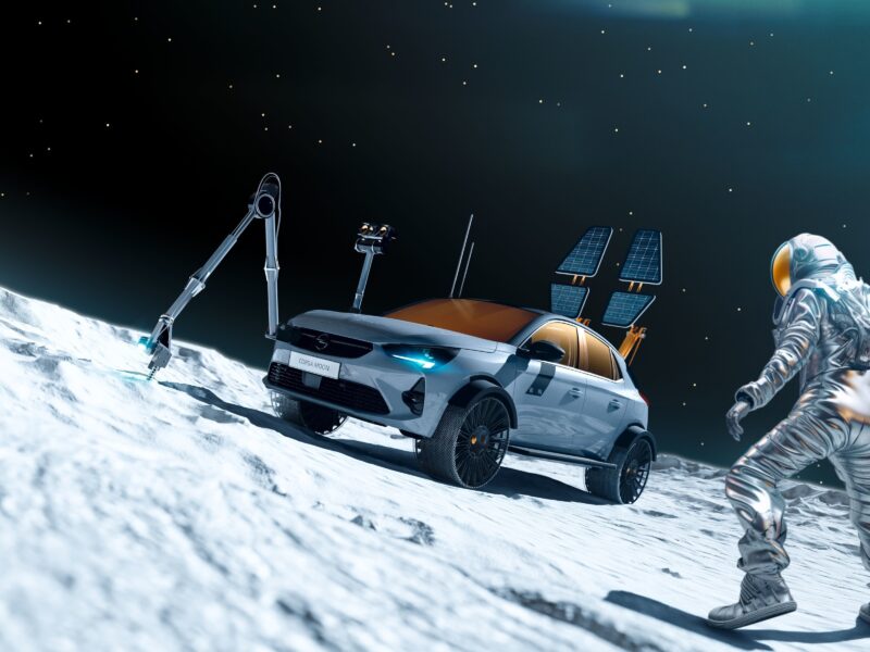 Обои Opel, Solar-powered fun vehicle, Opel Corsa Moon II, Space Tourism, bright future на рабочий стол.